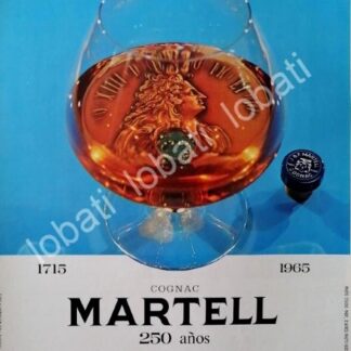 CARTEL ANTIGUO ORIGINAL DE COGNAC MARTELL 1965 /506