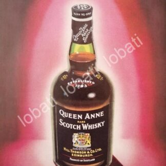 CARTEL ANTIGUO ORIGINAL DE VINOS. WHISKY QUEEN ANNE 1960s /594 MUY RARO