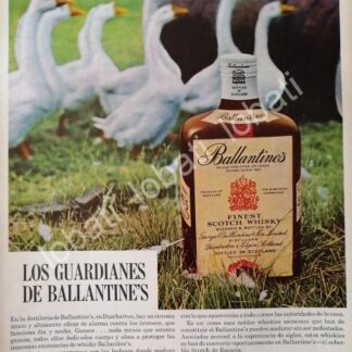 CARTEL ANTIGUO ORIGINAL DE VINOS WHISKY BALLANTINES 1950s /482