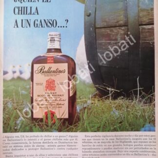 CARTEL ANTIGUO ORIGINAL DE VINOS WHISKY BALLANTINES 1950s /481