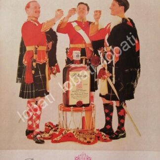 CARTEL ANTIGUO ORIGINAL DE VINOS WHISKY BALLANTINES 1950s /469
