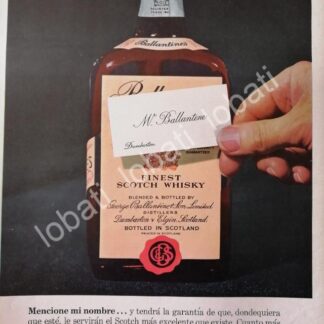 CARTEL ANTIGUO ORIGINAL DE VINOS WHISKY BALLANTINES 1950s /470