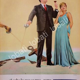 CARTEL ANTIGUO ORIGINAL DE GUILLERMO MURRAY Y VINOS CINZANO VERMOUTH 1960s /463 FEP