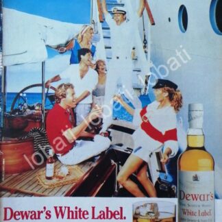 CARTEL ANTIGUO ORIGINAL DE VINOS. WHISKY DEWARS 1980s /592 RARO
