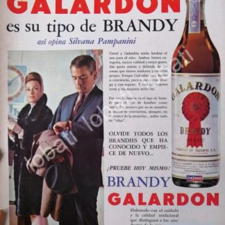 CARTEL ANTIGUO ORIGINAL DE SILVANA PAMPANINI Y VINOS GALARDON CINZANO 1960s /415 FEP