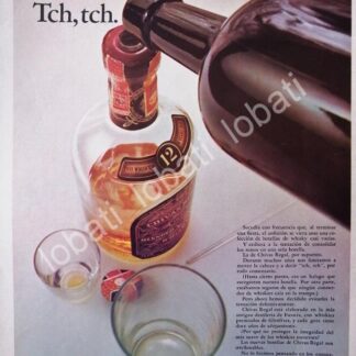 CARTEL ANTIGUO ORIGINAL DE VINOS WHISKY CHIVAS REGAL 12 AÑOS 1960s /410