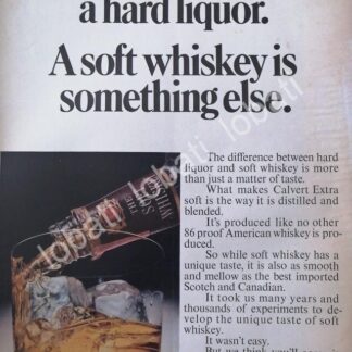 CARTEL ANTIGUO ORIGINAL DE VINOS. WHISKY CALVERT EXTRA 1970 /588