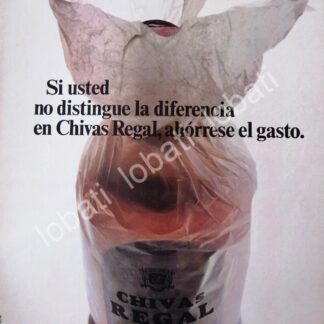 CARTEL ANTIGUO ORIGINAL DE VINOS WHISKY CHIVAS REGAL 1960s /401