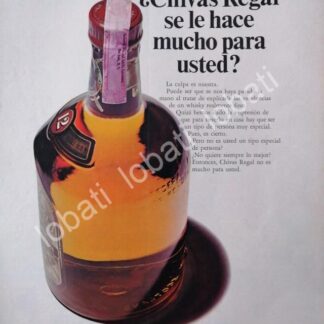 CARTEL ANTIGUO ORIGINAL DE VINOS WHISKY CHIVAS REGAL 1960s /390