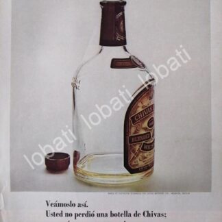 CARTEL ANTIGUO ORIGINAL DE VINOS WHISKY CHIVAS REGAL 1960s /389
