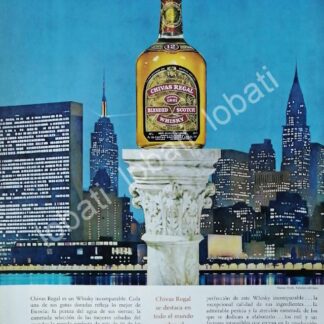 CARTEL ANTIGUO ORIGINAL DE VINOS WHISKY CHIVAS REGAL 1960s /400
