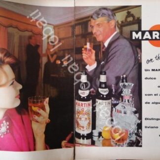 CARTEL ANTIGUO ORIGINAL DE VINOS MARTINI VERMOUTH 1960s /387