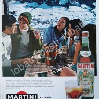 CARTEL ANTIGUO ORIGINAL DE VINOS MARTINI VERMOUTH 1960s /386