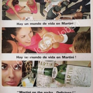 CARTEL ANTIGUO ORIGINAL DE VINOS MARTINI VERMOUTH 1960s /379