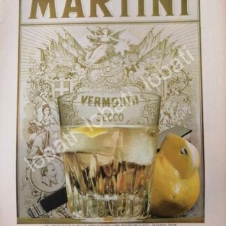 CARTEL ANTIGUO ORIGINAL DE VINOS MARTINI VERMOUTH 1960s /377