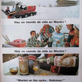 CARTEL ANTIGUO ORIGINAL DE VINOS MARTINI VERMOUTH 1960s /376