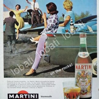 CARTEL ANTIGUO ORIGINAL DE VINOS MARTINI VERMOUTH 1960s /374