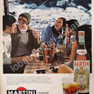 CARTEL ANTIGUO ORIGINAL DE VINOS MARTINI VERMOUTH 1960s /373