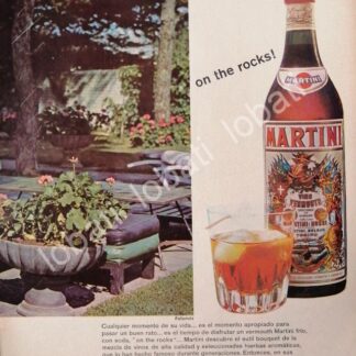 CARTEL ANTIGUO ORIGINAL DE VINOS MARTINI VERMOUTH 1960s /383