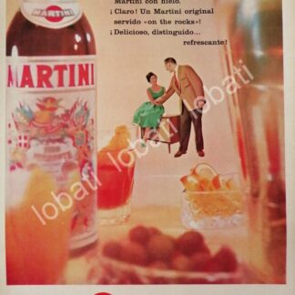 CARTEL ANTIGUO ORIGINAL DE VINOS MARTINI VERMOUTH 1960s /368