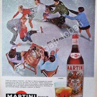 CARTEL ANTIGUO ORIGINAL DE VINOS VERMOUTH MARTINI 1960s /364