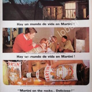 CARTEL ANTIGUO ORIGINAL DE VINOS VERMOUTH MARTINI 1960s /363