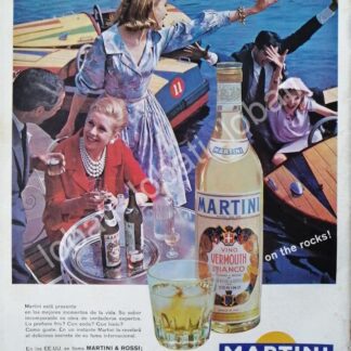 CARTEL ANTIGUO ORIGINAL DE VINOS VERMOUTH MARTINI 1960 /360