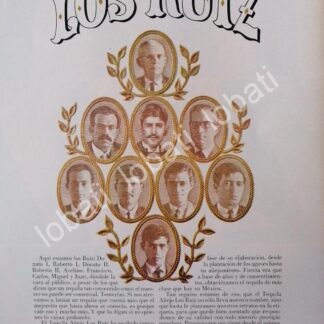 CARTEL ANTIGUO ORIGINAL DE TEQUILA LOS RUIZ 1967 /358 /RARO