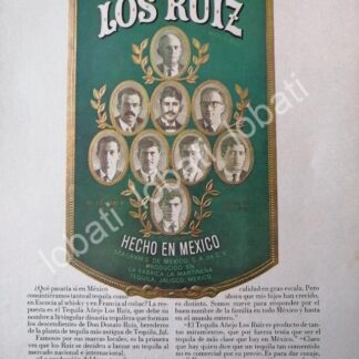 CARTEL ANTIGUO ORIGINAL DE TEQUILA LOS RUIZ 1967 /357 /RARO