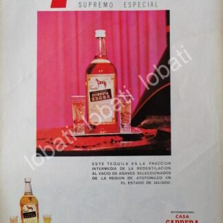 CARTEL ANTIGUO ORIGINAL DE TEQUILA 7 LEGUAS 1973 CASA CABRERA S.A /354