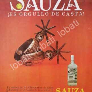 CARTEL ANTIGUO ORIGINAL DE TEQUILA SAUZA 100 ANIVERSARIO /V346