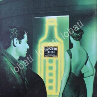 CARTEL ANTIGUO ORIGINAL DE VINOS. WHISKY PASSPORT SCOTCH 1980s /580 /RARO