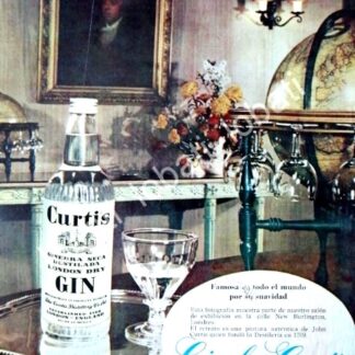 CARTEL ANTIGUO ORIGINAL DE GINEBRA CURTIS 1959 /V341