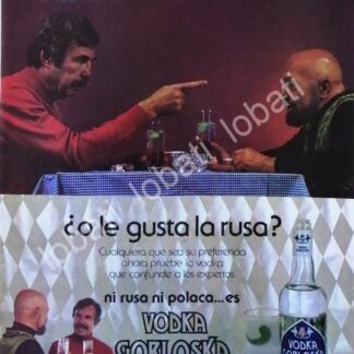 CARTEL ANTIGUO ORIGINAL DE VODKA GORLOSKA 1970s /V338