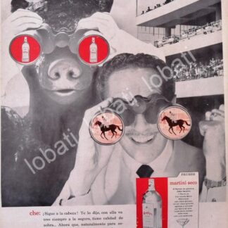 CARTEL ANTIGUO ORIGINAL DE JORGE EL CHE REYES Y GINEBRA OSO NEGRO 1960 /V329