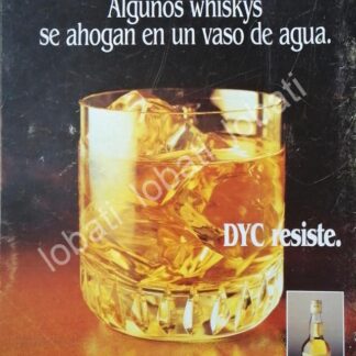 CARTEL ANTIGUO ORIGINAL DE VINOS. WHISKY DYC 1980s /577