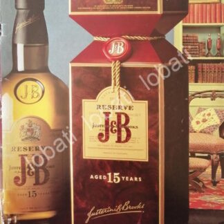 CARTEL ANTIGUO ORIGINAL DE VINOS. WHISKY J&B 1980s /567
