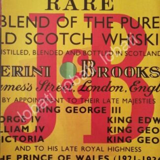 CARTEL ANTIGUO ORIGINAL DE VINOS. WHISKY J&B 1980s /565