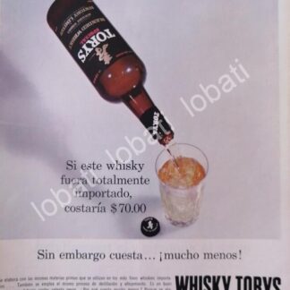 CARTEL ANTIGUO ORIGINAL DE VINOS. WHISKY TORYS 1965 /548