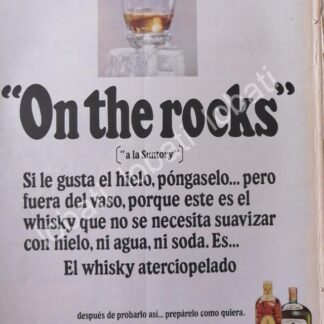 CARTEL ANTIGUO ORIGINAL DE VINOS. WHISKY SUNTORY 1967 /538