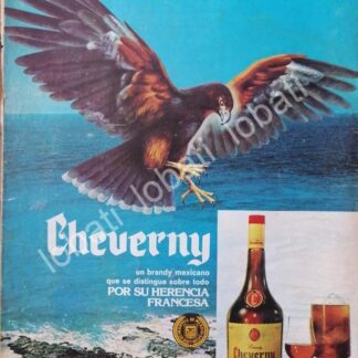 CARTEL ANTIGUO ORIGINAL DE VINOS. BRANDY CHEVERNY 1978 /527 MARTELL DE MEXICO