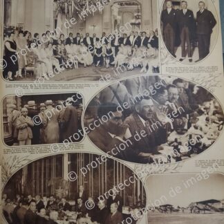 AFICHE ANTIGUO, PLUTARCO ELIAS CALLES, GHANDI Y OTROS 1930 /POLITICOS