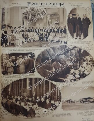 AFICHE ANTIGUO, PLUTARCO ELIAS CALLES, GHANDI Y OTROS 1930 /POLITICOS