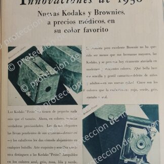 CARTEL ANTIGUO. CAMARAS KODAK DE 1930 /490