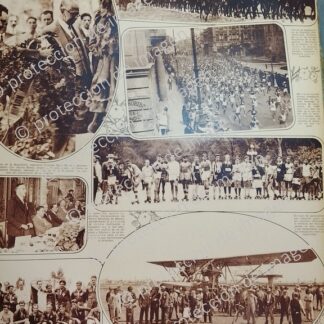 CARTEL ANTIGUO. ORTIZ RUBIO Y DESFILE CIVICO MILITAR D.F 1930 AVION MAYAB