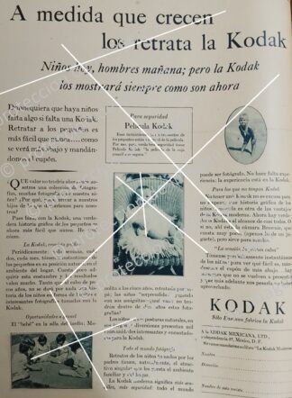 CARTEL ANTIGUO. CAMARAS KODAK DE 1930 /n503