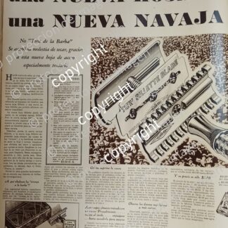 CARTEL ANTIGUO. NAVAJAS GILLETE 1930 /N506 POSTER
