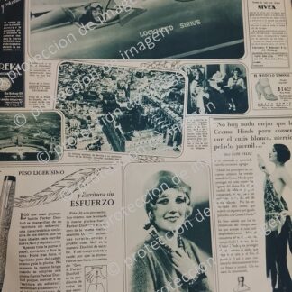 AFICHE ANTIGUO CHARLES LINDBERG Y OTROS / PILOTOS , AVIACION