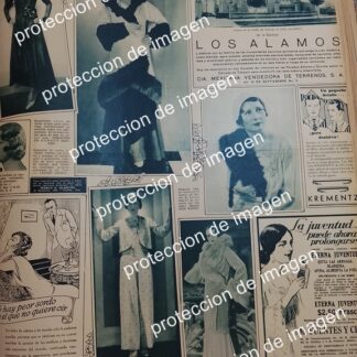 CARTEL ANTIGUO. VESTIDOS DE 1930 CASA DUPOUY MAGNIN / LUCIEN LELONG MODAS ANTIGUAS