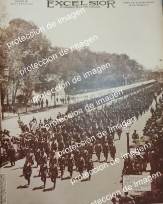 PORTADA CARTEL VINTAGE. DESFILIE MILITAR. DEL FOTOGRAFO ENRIQUE DIAZ 1930 /MILITARIA